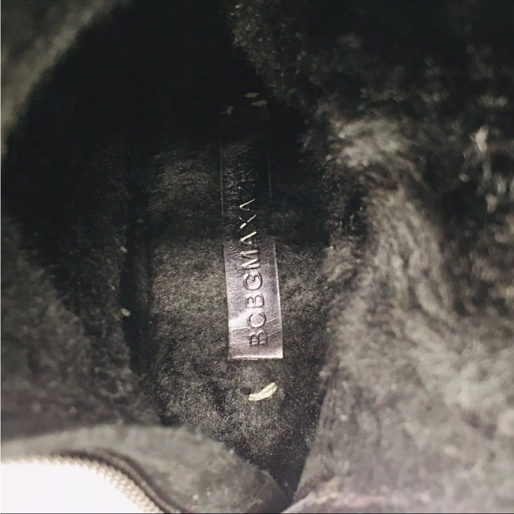 BCBG Tall black Suede Leather Fur Lined Black Boots - Picture 15 of 15